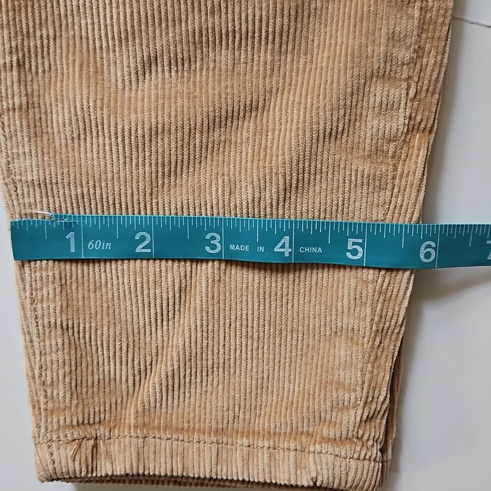 Current Elliott Stiletto High Rise Corduroy Pant Tan Cotton Modal SZ 28